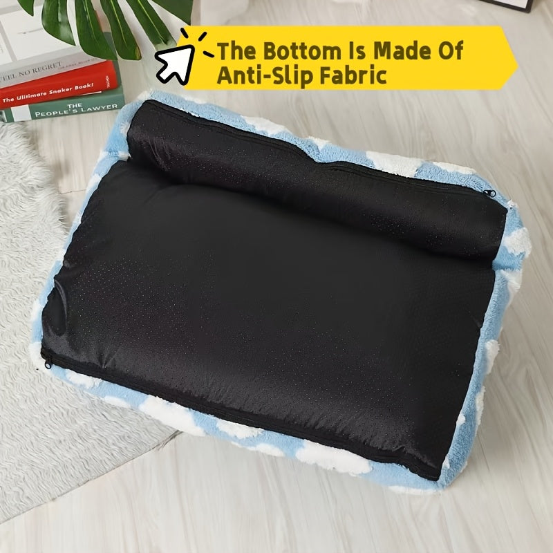 [Cozy Pet Sofa] Large Cozy Cloud Pattern Pet Sofa Bed | Soft & Warm, Detachable Cover, Durable Polyester, Ideal for Indoor/Outdoor Use, All-Season Sofa Bed for Dogs & Cats