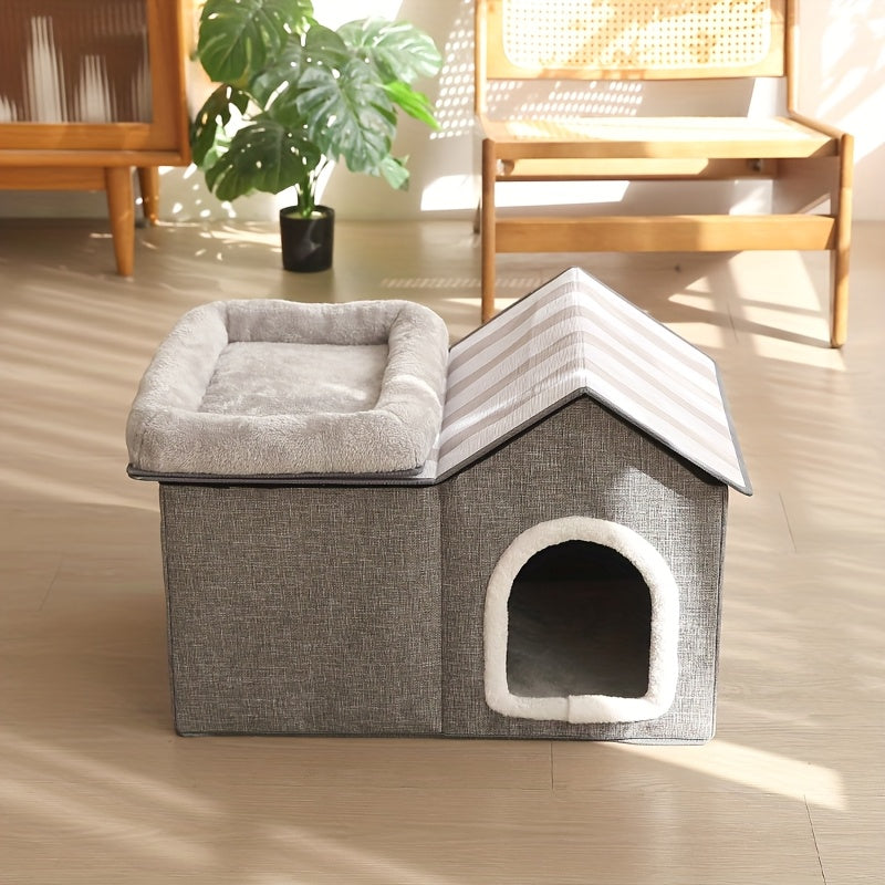 Cat Bed Four Seasons Universal Pet House Comfortable Sleep Cat Villa Foldable Portable Cat Cottage