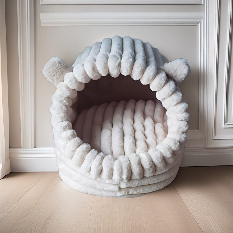 [Cozy Cat Bed] Cozy Cartoon Cat Cave Bed | Small, Medium, Large | Warm Winter Retreat for Cats, Perfect Christmas Gift