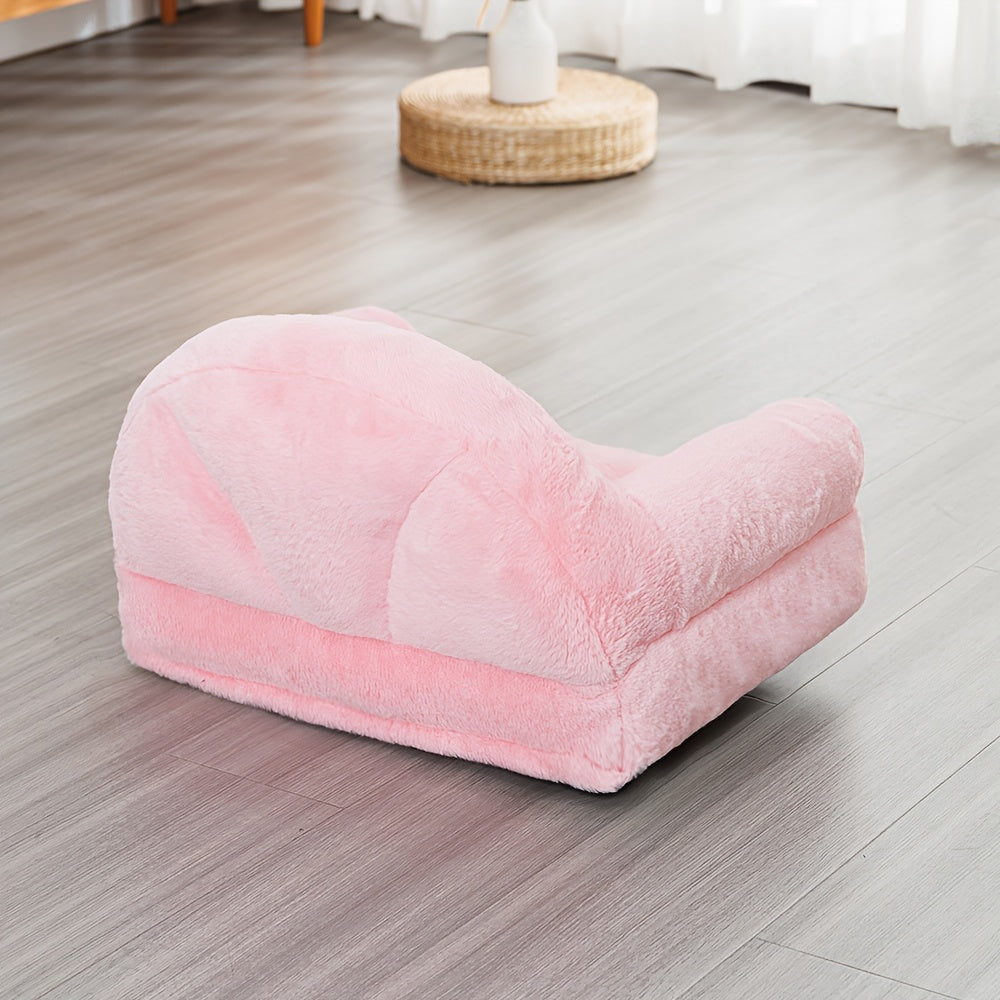 1pc Cozy Pet Sofa Bed, Polyester Cat and Dog Lounger with Removable Washable Cover, All-Season Comfort for Cats and Small Pets, Indoor Pet Bed|Modern Pet Furniture|Washable Pet Bed