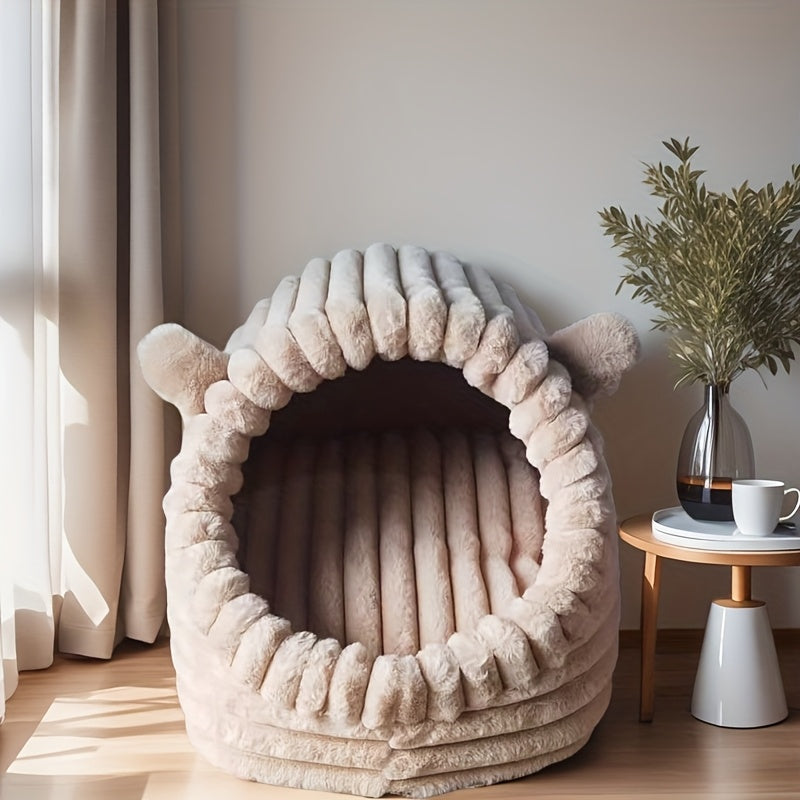 [Cozy Cat Bed] Cozy Cartoon Cat Cave Bed | Small, Medium, Large | Warm Winter Retreat for Cats, Perfect Christmas Gift