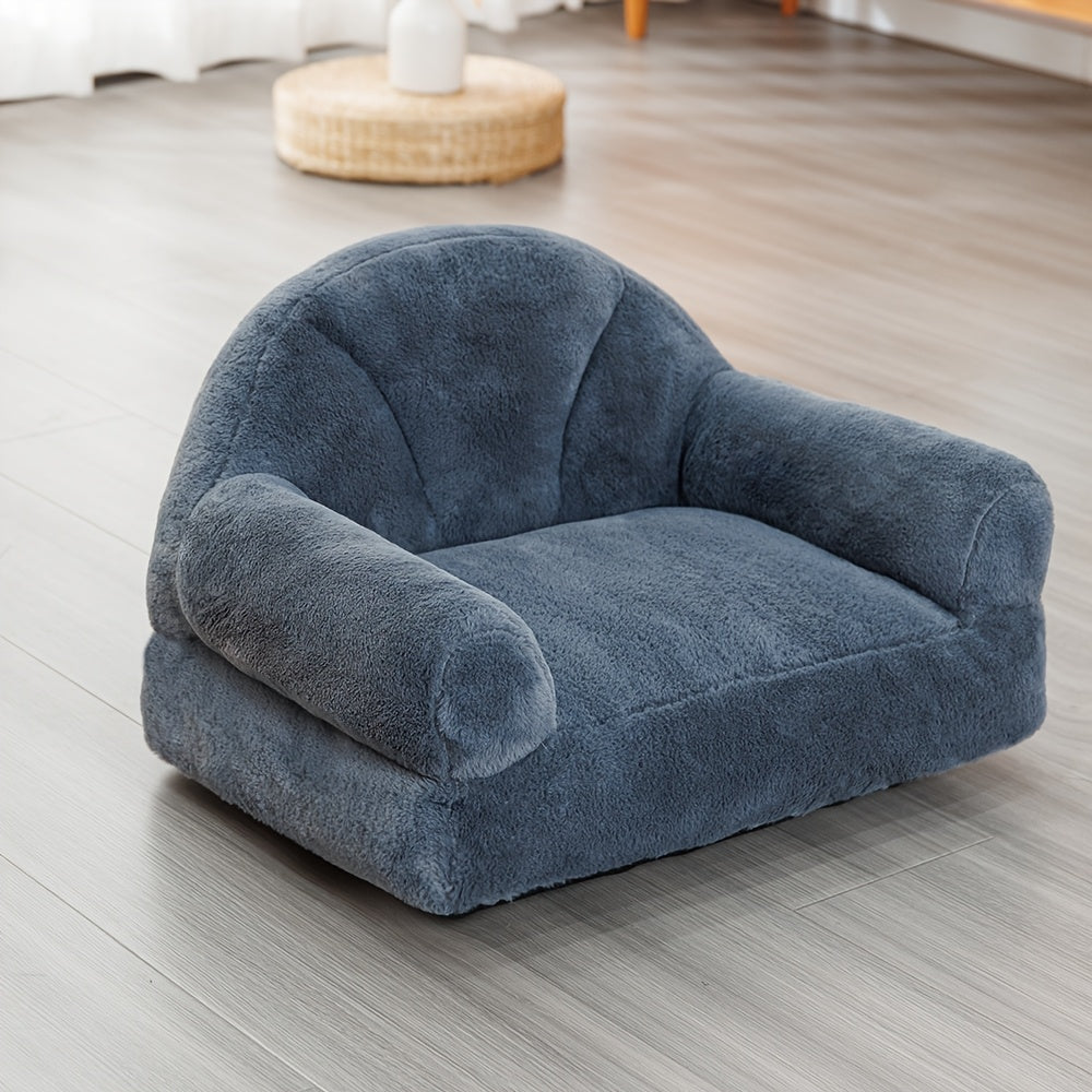 1pc Cozy Pet Sofa Bed, Polyester Cat and Dog Lounger with Removable Washable Cover, All-Season Comfort for Cats and Small Pets, Indoor Pet Bed|Modern Pet Furniture|Washable Pet Bed