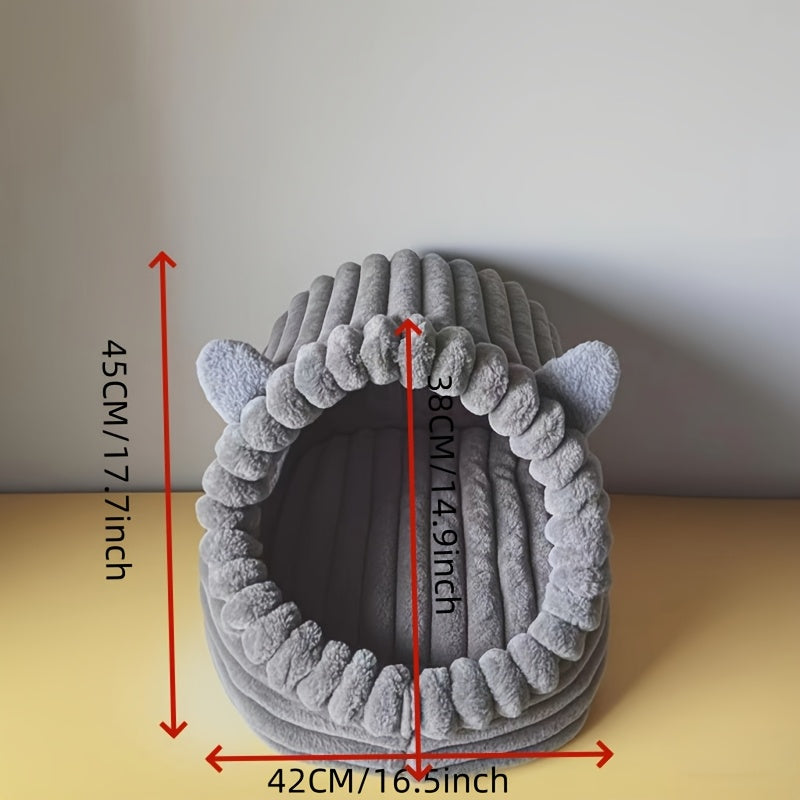 [Cozy Cat Bed] Cozy Cartoon Cat Cave Bed | Small, Medium, Large | Warm Winter Retreat for Cats, Perfect Christmas Gift