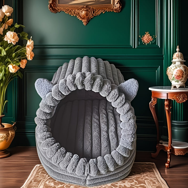 [Cozy Cat Bed] Cozy Cartoon Cat Cave Bed | Small, Medium, Large | Warm Winter Retreat for Cats, Perfect Christmas Gift