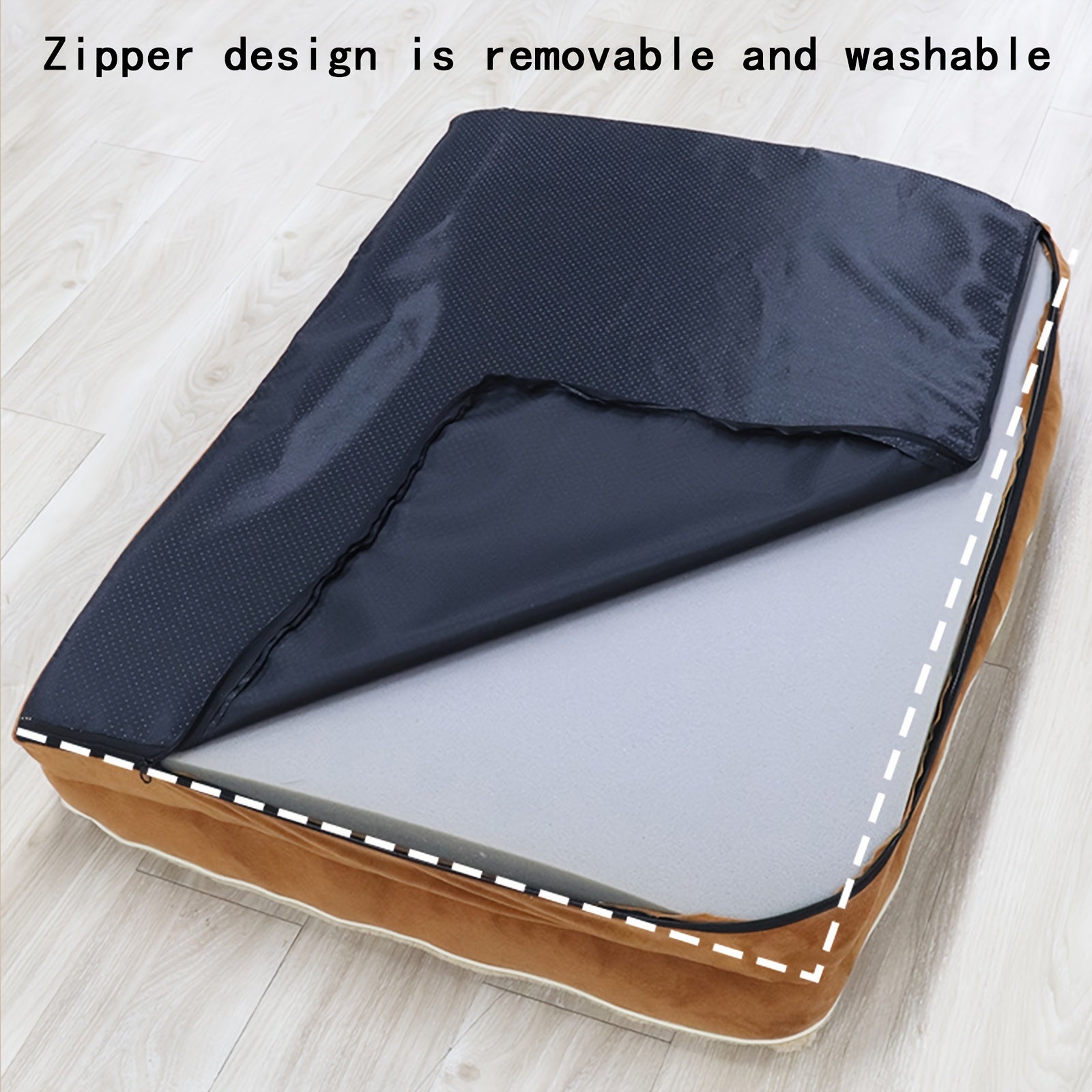Luxury Plush Dog Bed Sofa - Soft, Washable, All-Season Comfort in Deep Gray - Perfect for Small to Large Breeds - Cozy and Durable Polyester Design