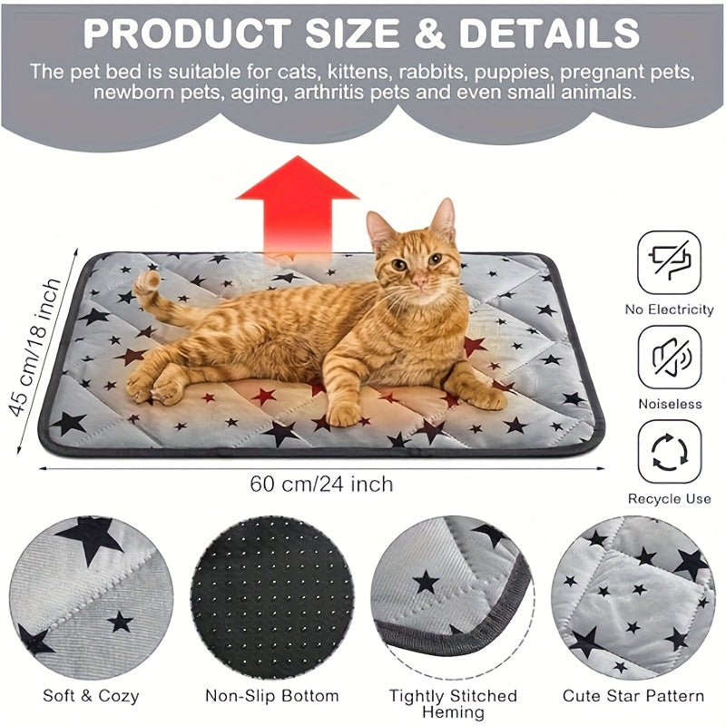 Keep Warming Cat Mat | Reusable Machine Washable for Winter | Thickened Keep Warm Pad with Cozy Padding | Thermal Pet Nest, Ideal for Small DOG & Small Cats