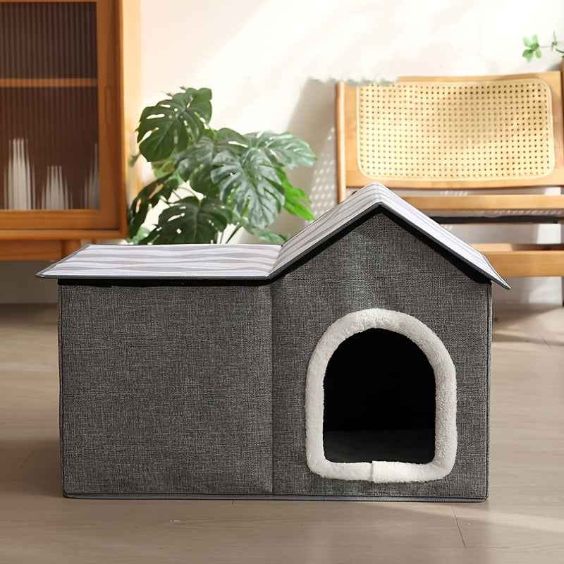 Cat Bed Four Seasons Universal Pet House Comfortable Sleep Cat Villa Foldable Portable Cat Cottage